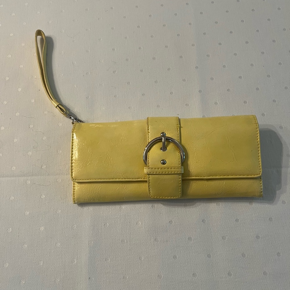 Yellow Wristlet Clutch Wallet